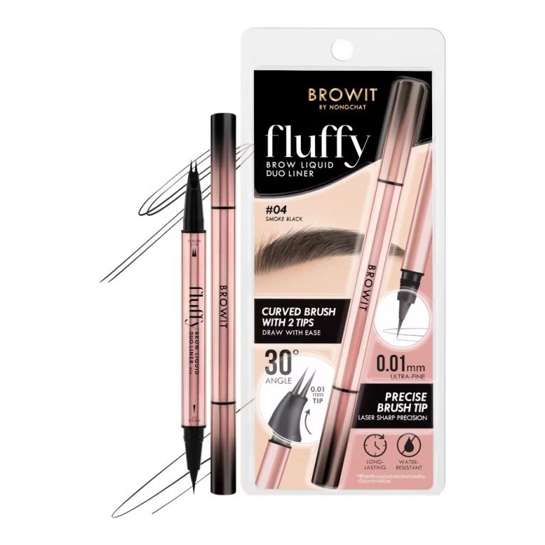 Browit fluffy brow liquid duo liner#01 soft brown บราวอิท ฟลัฟฟี่บราวลิควิดดูโอ้ไลน์เนอร์#ซอฟน์บราวน์ 0.3x0.3ml. - 04.smoke brown