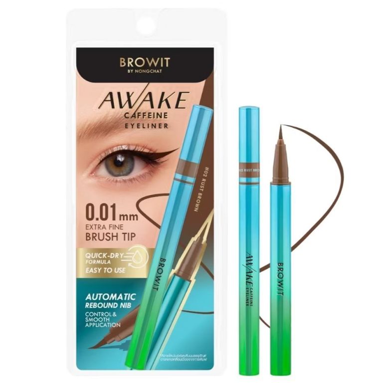 Browit awake caffeine eyeliner  บราวอิท อะเวคคาเฟอีนอายไลน์เนอร์  0.5ml. - 02.rust brown