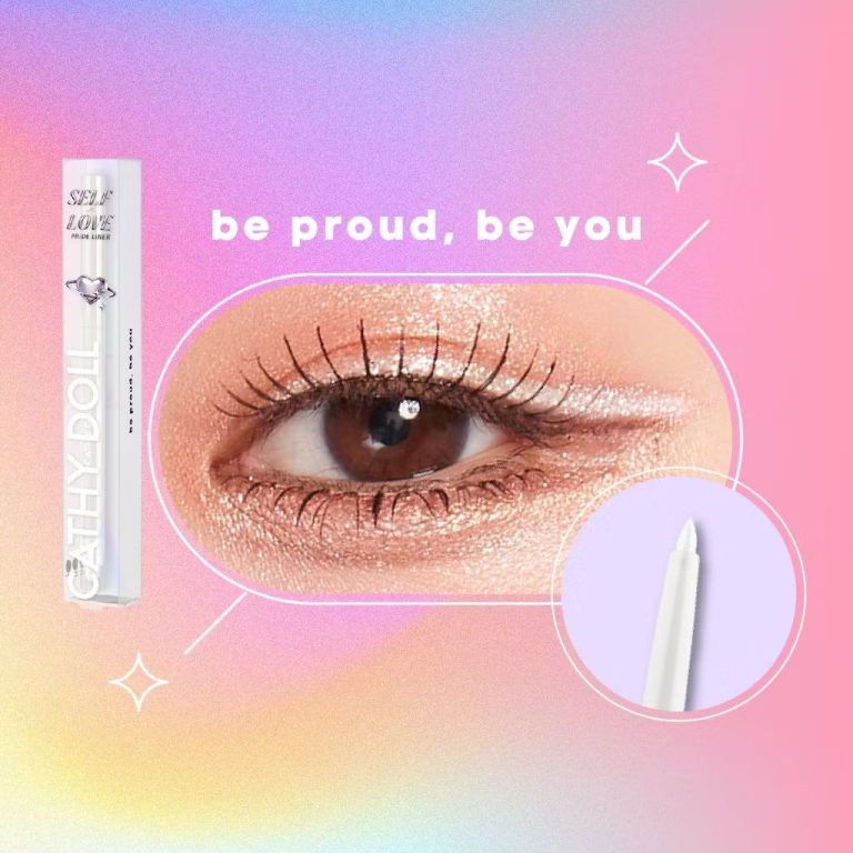 Cathy doll self love pride liner  เคที่ดอลล์ เซลฟ์เลิฟไพรด์ไลเนอร์  0.25g - 01.be proud be you สีเงิน
