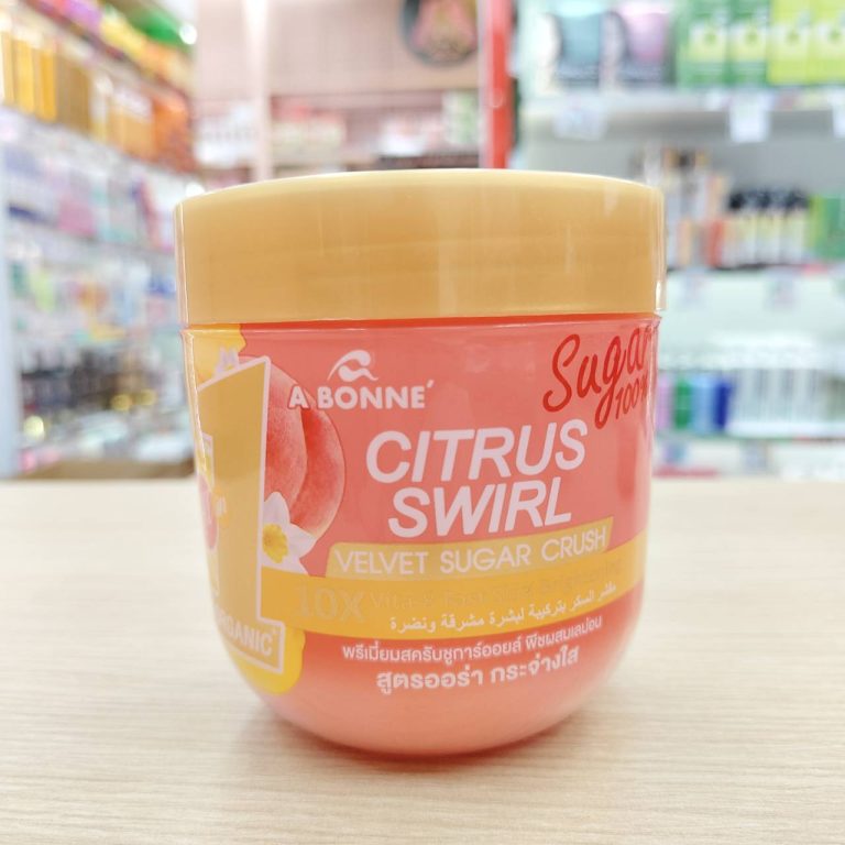 A bonne velvet sugar crush เอ บอนเน่ เวลเว็ท ชูการ์ ครัช พรีเมี่ยมสครับชูการ์ออยล์600g - 03. citrus swirl(สีพีช)