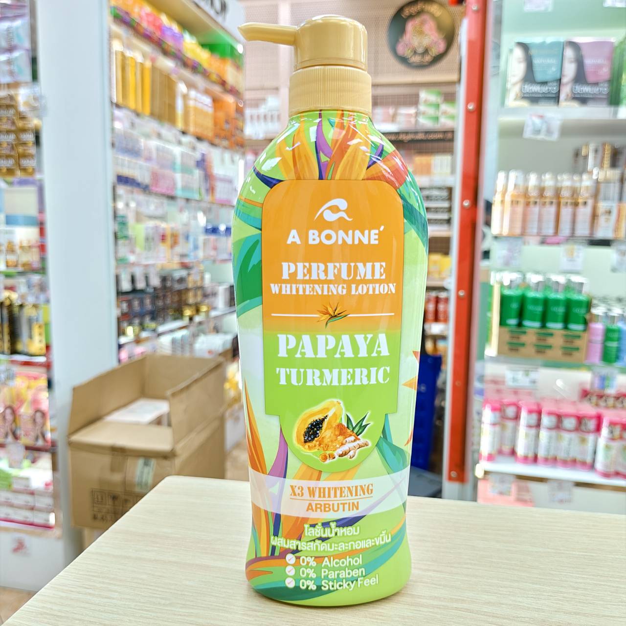 A bonne perfume whitening lotion เอ บอนเน่ เพอร์ฟูม ไวท์เทนนิ่ง โลชั่น #papaya turmeric 500ml - Image 2