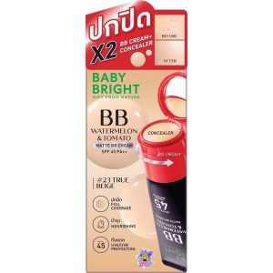 Baby bright watermelon&tomato matte bb cream spf45pa+++ เบบี้ไบร์ท วอเตอร์เมล่อน โทเทโท 30gx2.2g