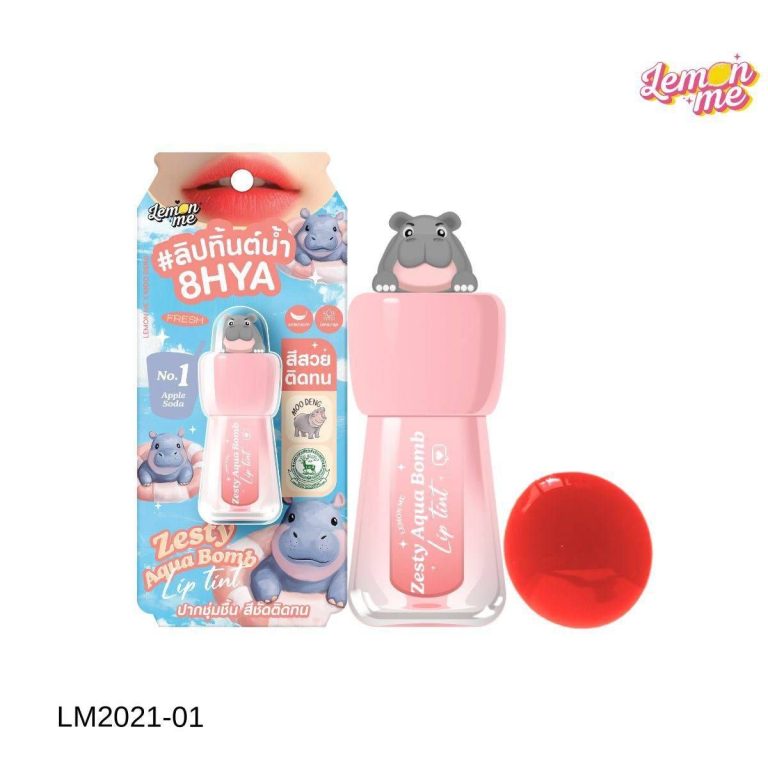 LM2021 Lemon me zesty aqua bomb lip tint# apple soda เลม่อน มี เซสตี้ ลิป ทิ้นต์ 2.6g - 01.Apple soda