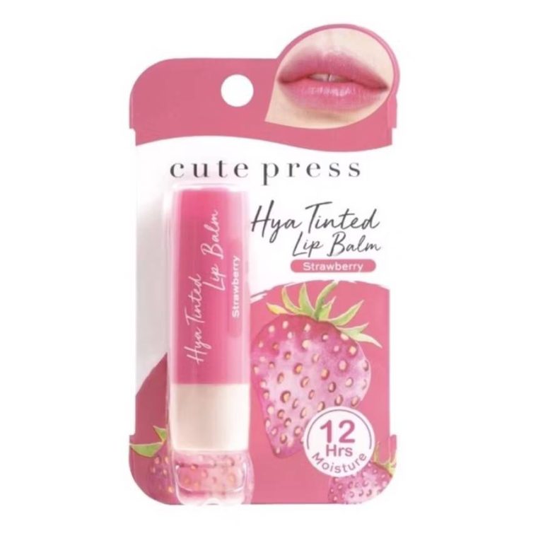 Cute press hya tinted lip balm  คิวท์เพรส ไฮยา ลิป บาล์ม 3.7g - 05.Strawberry