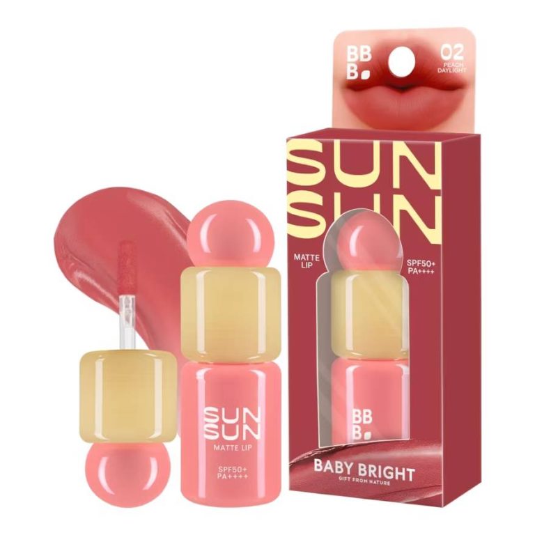 Baby bright sunsun matte lip เบบี้ไบร์ท ซันซันแมทท์ลิป spf50+pa++++ - 02. peach daylight