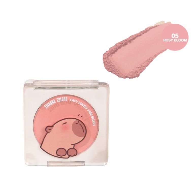 Sivanna colors capy lovely mini blush ซีเวนน่า คัลเลอร์ส คาปิ เลิฟลี่ มินิ บรัช 5g. - 05.Rosy bloom