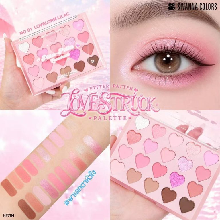 HF764 Sivanna colors pitter-patter lovestruck ซีเวนน่า คัลเลอร์ส พิตเตอร์-แพทเทอร์ เลิฟสตรัค พาเลท1x20g - 01. LOVELORN LILAC