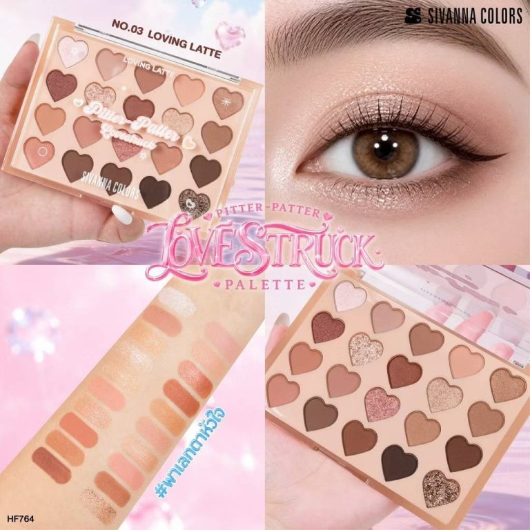 HF764 Sivanna colors pitter-patter lovestruck ซีเวนน่า คัลเลอร์ส พิตเตอร์-แพทเทอร์ เลิฟสตรัค พาเลท1x20g - 03. LOVING LATTE