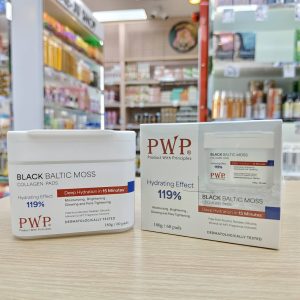 PWP Black baltic moss collagen pads พี ดับบลิว พี แบล็ก บัลติก มอส คอลลาเจน แพด 180gx60pads