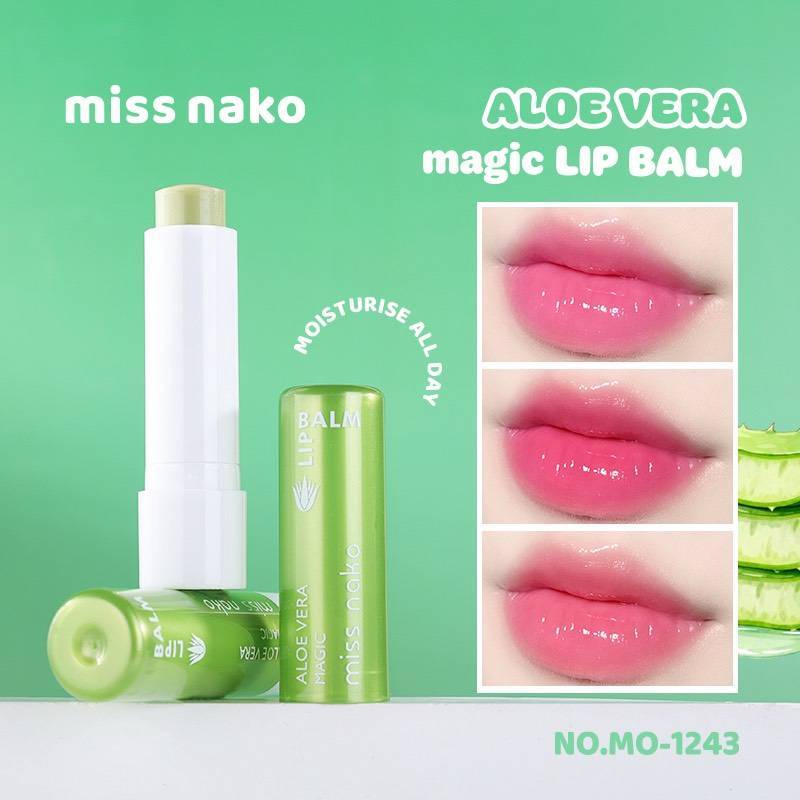 MO-1243 Miss nako aloe vera magic lip balm มิส นาโกะ เมจิ ลิปบาล์ม 4.4g - Image 7