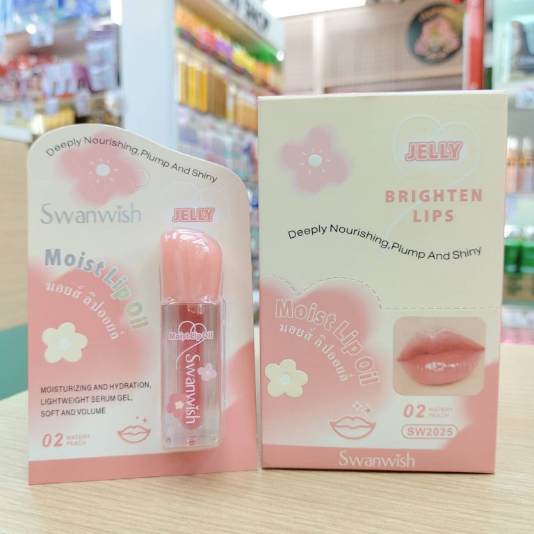 CX-YJ-SW2025 Swanwish moist lip oil สวอนวิช มอยส์ ลิปออยล์ 3ml - 02. watery peach