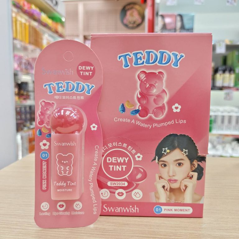 CX-YJ-SW2034 Swanwish dewy tint teddy lip สวอนวิช เท็ดดี้ ทิ้น 3.5ml - 01. pink moment