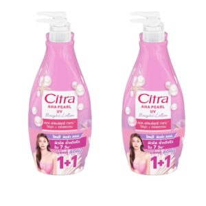 Citra aha uv bright lotion ซิตร้า เอเอชเอ ยูวี 1+1 490mlx2pcs