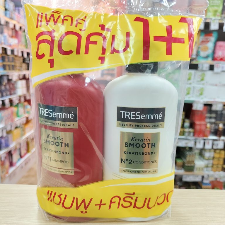 Tresemme shampoo+conditioner เทซาเม่ แชมพู+ครีมนวด 370mlx2pcs - สีขาว-แดง