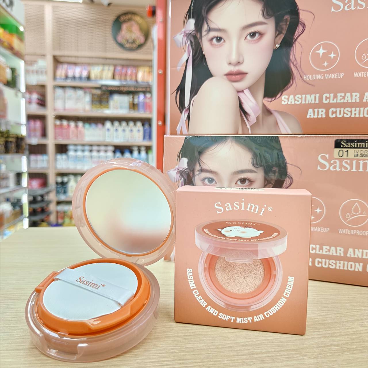 NO.S93048 Sasimi clear and soft mist air cushion cream ซาซิมิ เคลียร์ แอนด์ ซอฟท์ มิสท์ แอร์ คูชชั่น 10g - Image 5