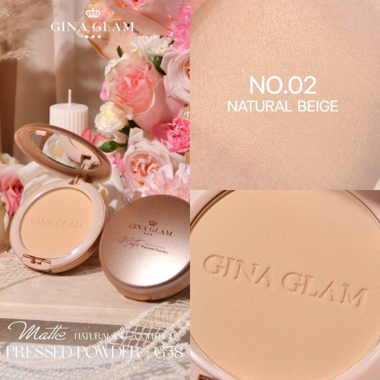 GINA GLAM MATTE NATURAL OIL CONTROL PRESSED POWDER - 02