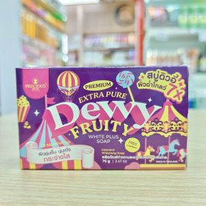 premium extra pure dewy fruity soap พรีเมี่ยม เอ็กซ์ตร้า เพียว ดิวอี้ ฟรุตตี้ ไวท์ พลีส โซป 70g