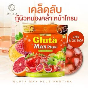 Pontina gluta plus+ พรทิน่า กลูต้าพลัส 10gx20pcs