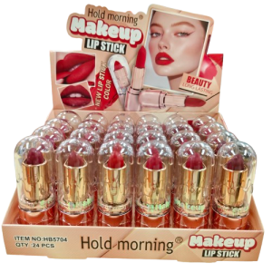 NO.HB5704 Hold morning makeup lip stick ลิปสติกฝาใส x24pcs