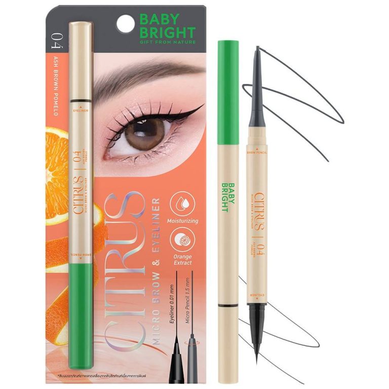 Baby bright citrus micro brow & eyeliner เบบี้ไบร์ท - NO.4Ash Brown Pomelo