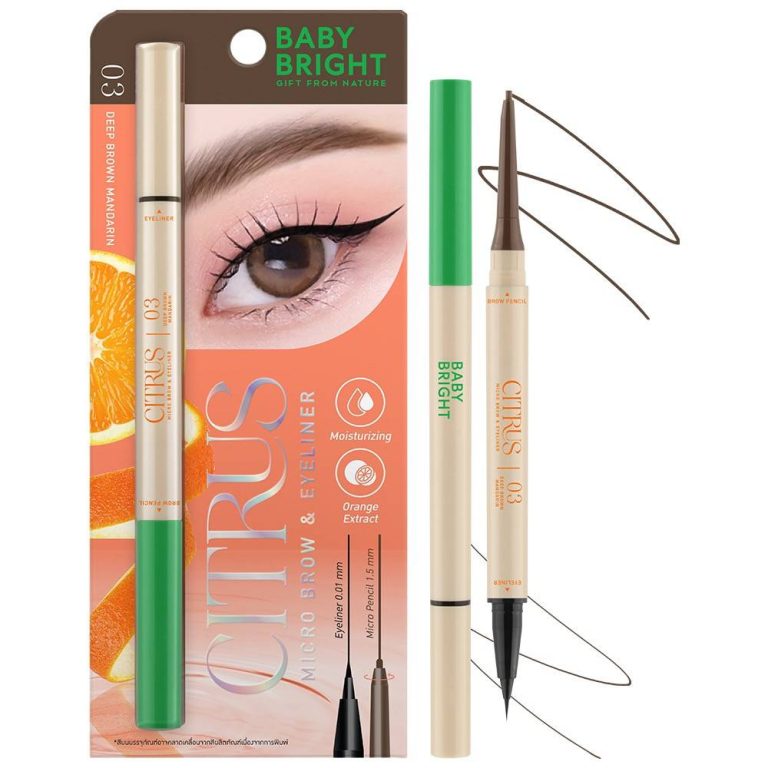 Baby bright citrus micro brow & eyeliner เบบี้ไบร์ท - NO.3Deep Brown Mandarin