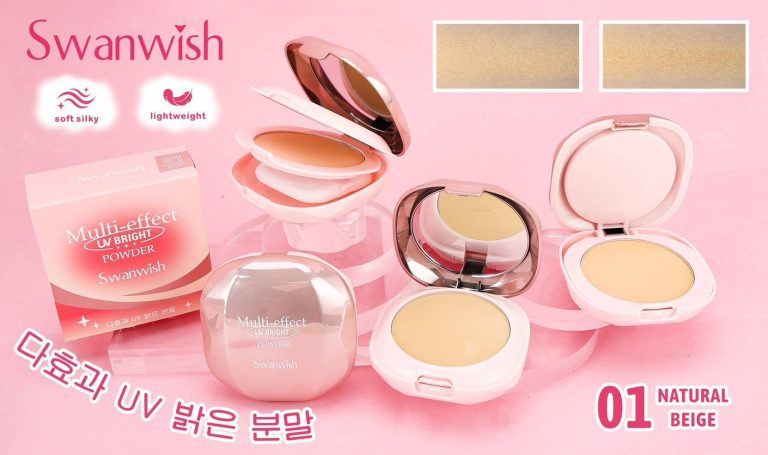 SW4005 01-02 Swanwish multi-effect uv bright powder สวอนวิช มัลติ เอฟเฟ็กต์ ยูวีไบรท์ พาวเดอร์ 22g - 01. natural beige