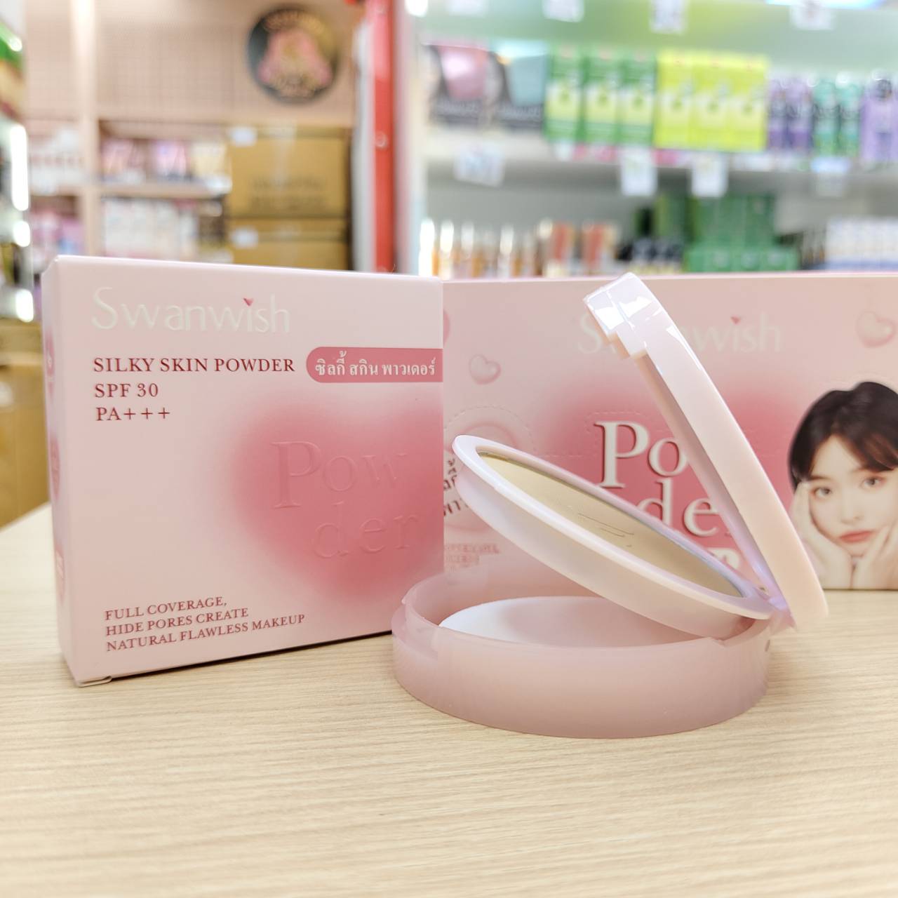 SW4004#1-3 Swanwish Silky skin powder สวอนวิช ซิลกี้ สกิน พาวเดอร์ มี3เบอร์ให้เลือก 13g - Image 6