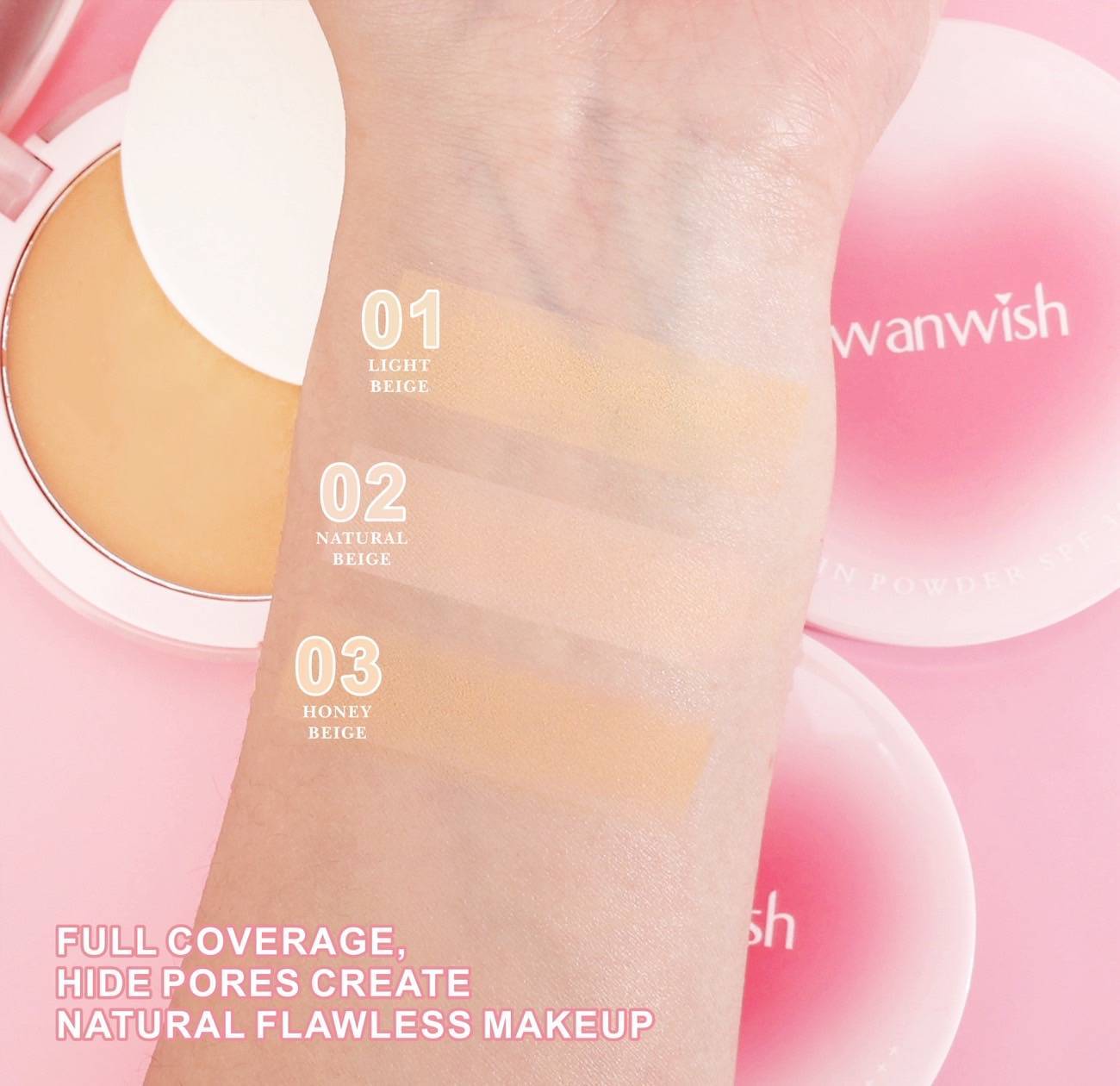 SW4004#1-3 Swanwish Silky skin powder สวอนวิช ซิลกี้ สกิน พาวเดอร์ มี3เบอร์ให้เลือก 13g - Image 11
