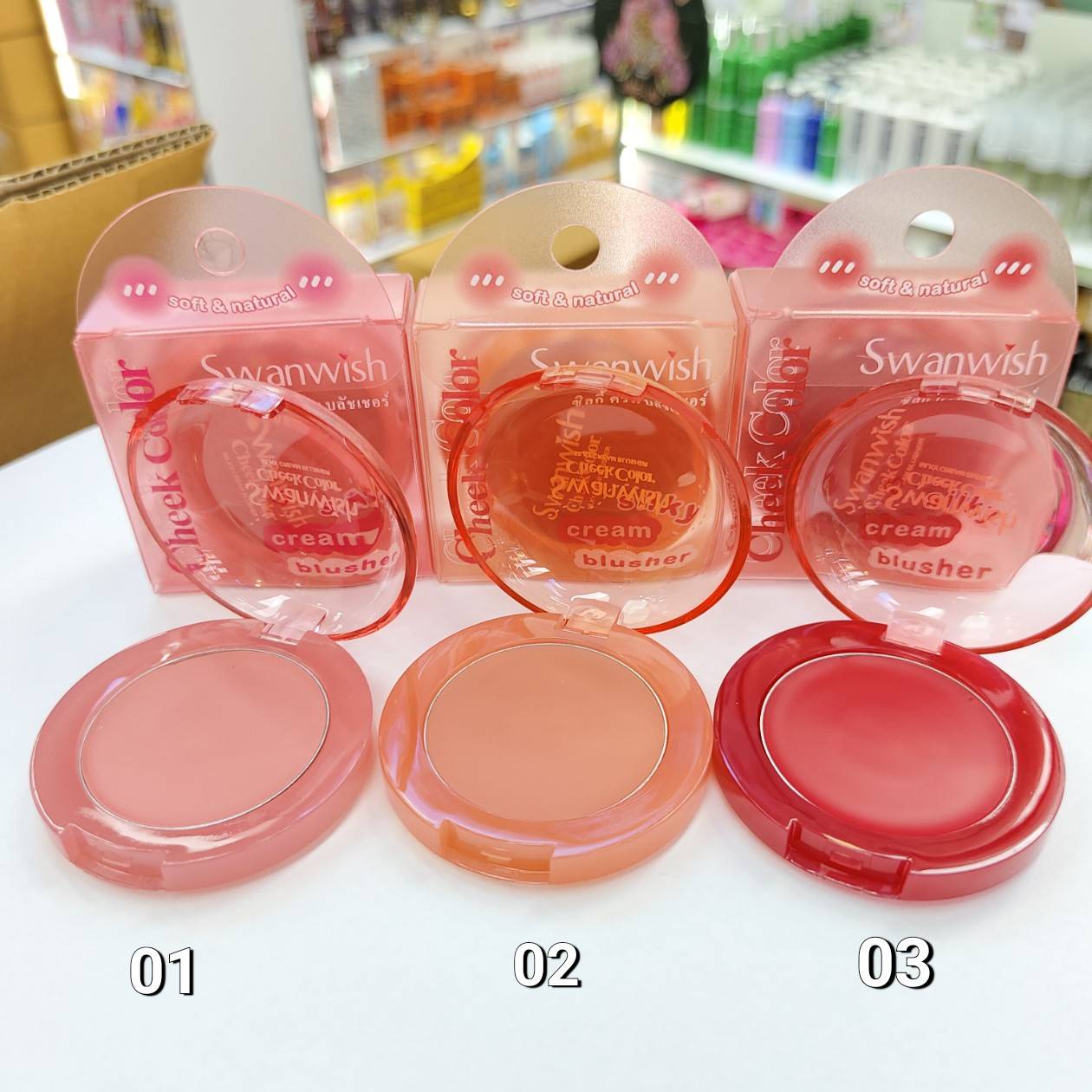 SW5016# 1-3 Swanwish cheek color soft&natural silky cream blusher 3.3g - Image 12