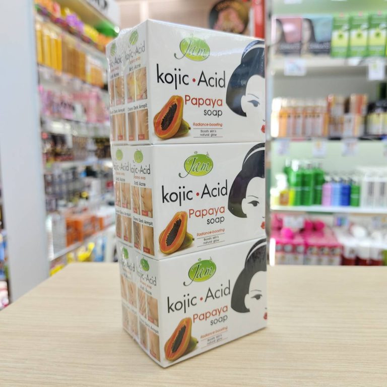 Jam kojic acig soap 100gx6pcs แจม สบู่โคจิก - 01. Jam kojic acig papaya soap