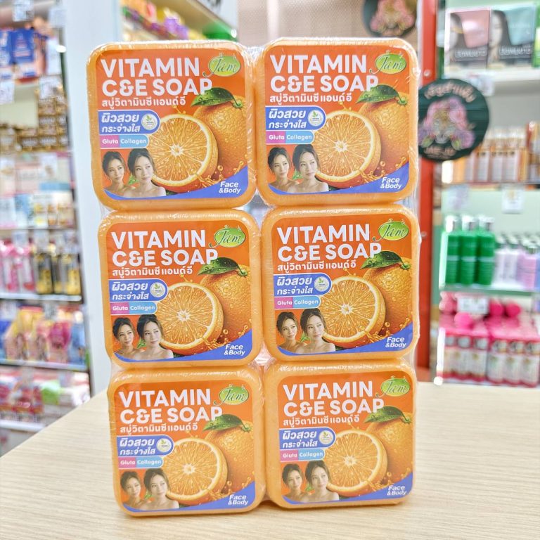Jam soap 160gx6pcs สบู่แจม - 08. Jam vitamin c&e gluta collagen soap