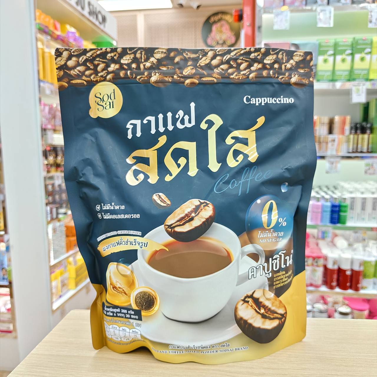 Sod sai cappuccino coffee สดใส กาแฟคาบูชิโน่ 10gx30pcs - Image 2