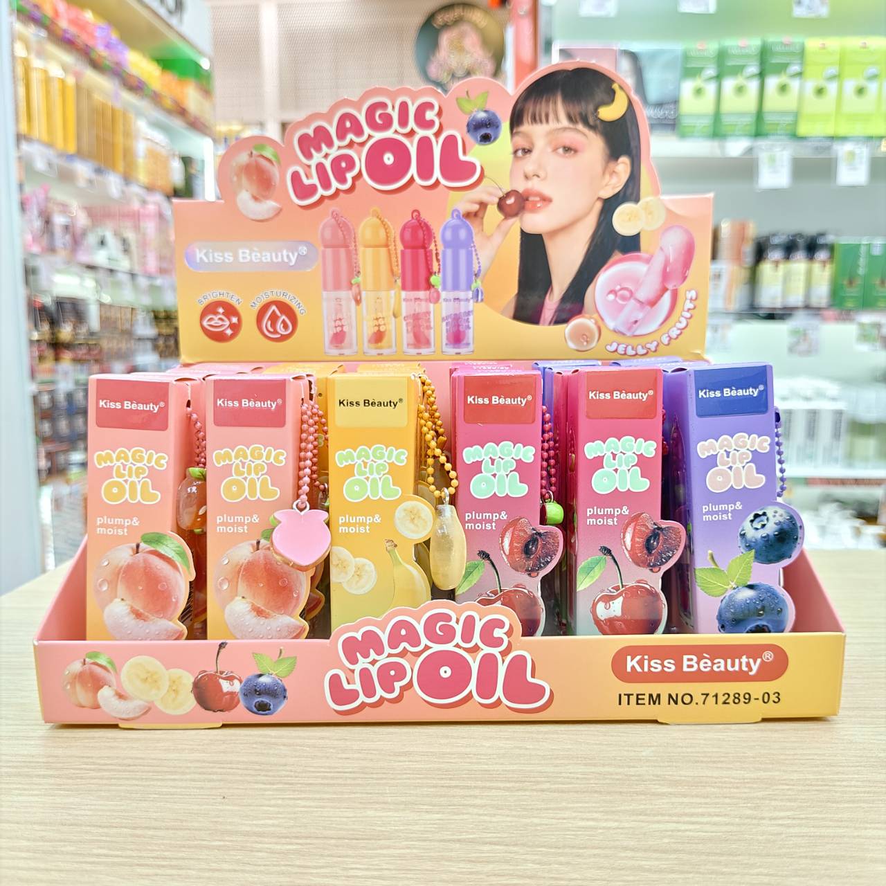 NO.71289-03 Kiss beauty magic lip oil 3mlx24pcs คิสบิวตี้ ลิปออยล์