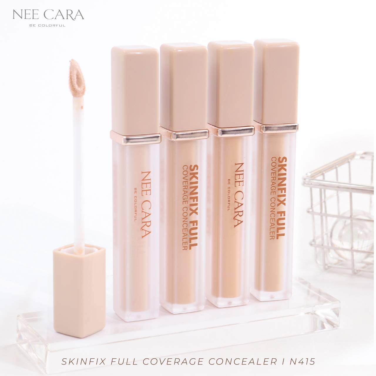 NO.N415 Nee cara skinfix full coverage concealer นี คารา บี คัลเลอร์ฟูล สกินฟิกซ์ ฟูลคัฟเวอเรจ คอนซีลเลอร์ 5.5g - Image 4