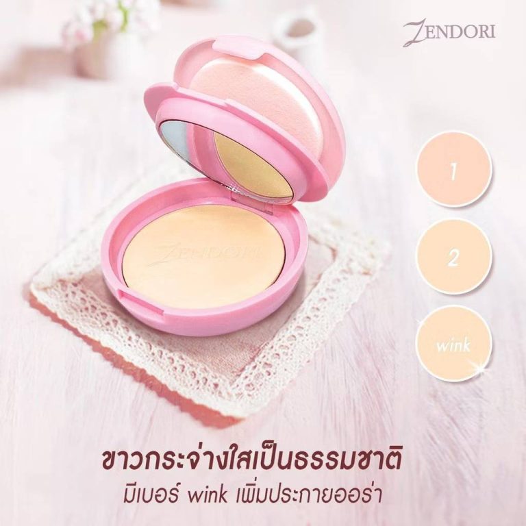 Zendori aura white เซนโดริ ออร่า ไวท์ พาวเดอร์กล่องชมพู 8g/x6pcs - No.02
