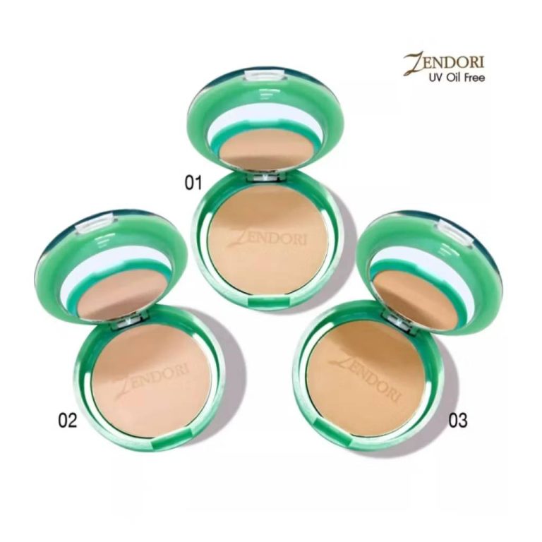 Zendori uv oil-free foundation powder spf12 เซนโดริ ยูวีออยล์พรีกล่องเขียว 8g/x6pcs - No.03