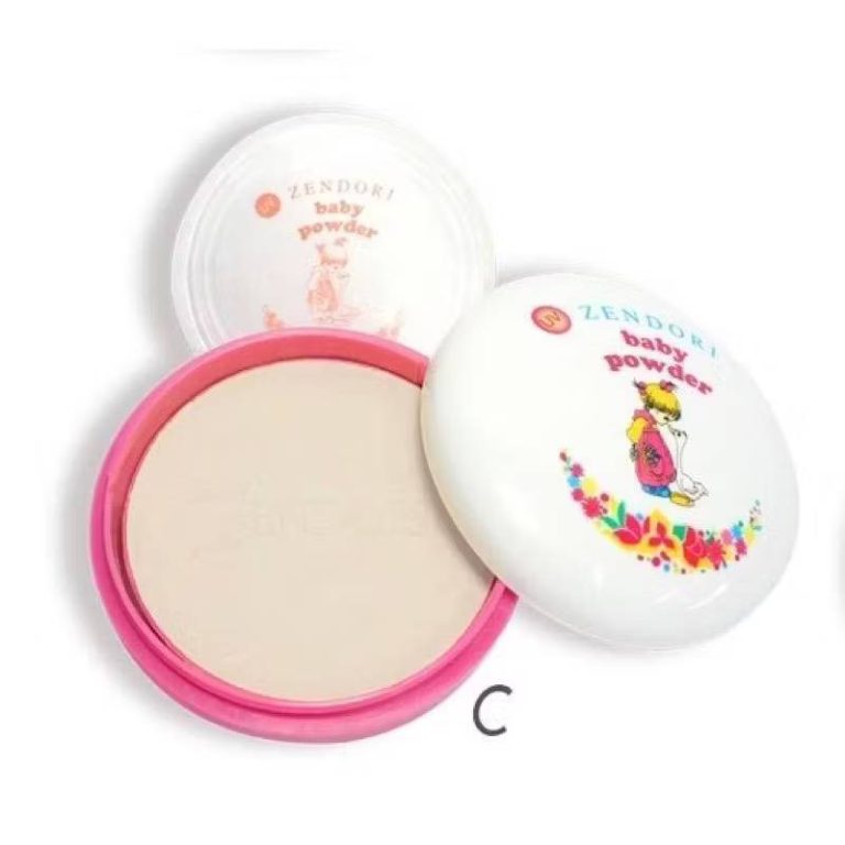 Zendori baby powder เซนโดริ ยูวี โปรเทค เบบี้ พาวเดอร์ กล่องขาว 24g - No.C (สีเนื้อ)