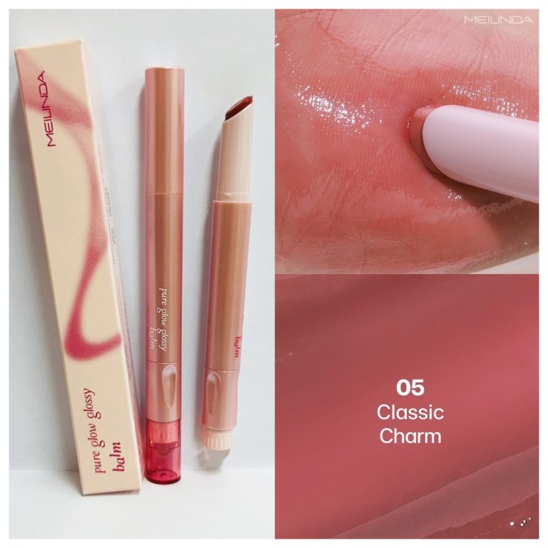Meilinda pure glow glossy balm#sparkling cloud เมลินดา เพียว โกลว์ กรอสซี่ บาล์ม - NO.5 Classic charm
