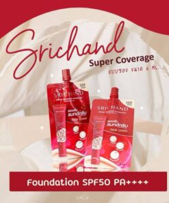 Srichand super coverage always matte foundation ศรีจันทร์ ซูเปอร์ คัฟเวอเรจ ออเวส์ แมทต์ spf 50+pa+++ 6ml