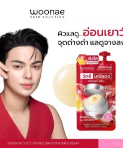 Woonae vit c manee dang water cream วูเน่ วิตซี มณีแดง วอเตอร์ ครีม ลดอายุผิว 6gx6pcs