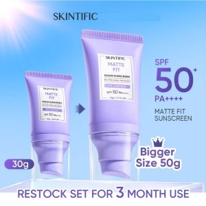Skintific matte fit serum sunscreen spf50+pa+++ สกินทิฟฟิค แมท ฟิต เซรั่ม 30g