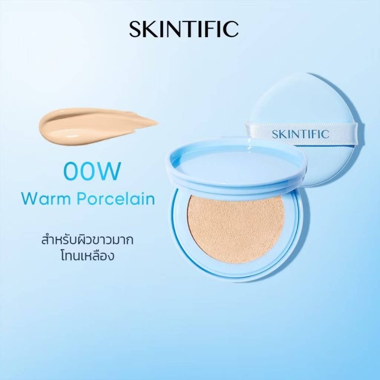 Skintific perfect stay velvet matte cushion สกินทิฟฟิค เวลเวท แมทท์ คุชชั่น 11g - #00W warm porcelain