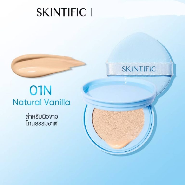 Skintific perfect stay velvet matte cushion สกินทิฟฟิค เวลเวท แมทท์ คุชชั่น 11g - #01N natural vanilla