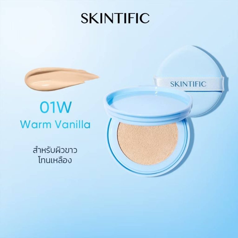 Skintific perfect stay velvet matte cushion สกินทิฟฟิค เวลเวท แมทท์ คุชชั่น 11g - #01W warm vanilla