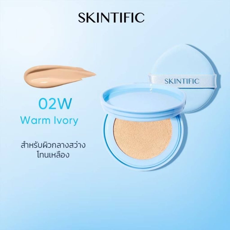 Skintific perfect stay velvet matte cushion สกินทิฟฟิค เวลเวท แมทท์ คุชชั่น 11g - #02W warm lvory