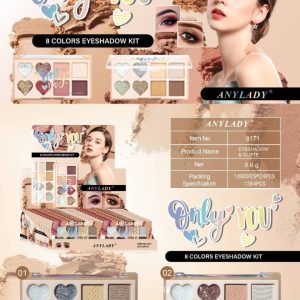 ANYLADY 8 COLORS EYESHADOW KIT X 24 PCS./BOX