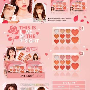 ANYLADY EYESHADOW & BLUSHER PALETTE x 12 Pcs./Box