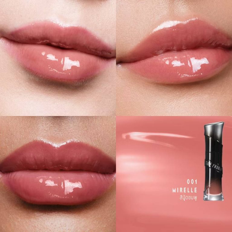Time phoria lunara frost 3d lip gloss TPR ลูนาร่า ฟรอสต์ 3ดี กลอส 4ml - 07. #001 mirelle
