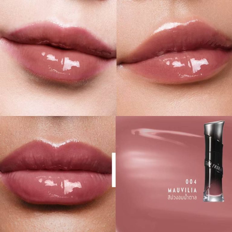 Time phoria lunara frost 3d lip gloss TPR ลูนาร่า ฟรอสต์ 3ดี กลอส 4ml - 08. #004 mauvila