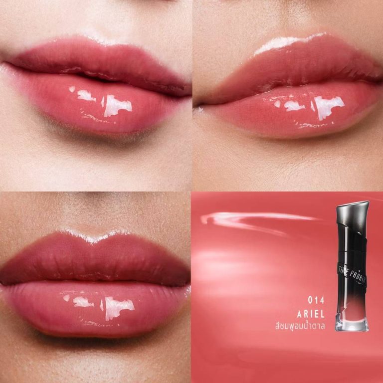 Time phoria lunara frost 3d lip gloss TPR ลูนาร่า ฟรอสต์ 3ดี กลอส 4ml - 04. #014 ariel